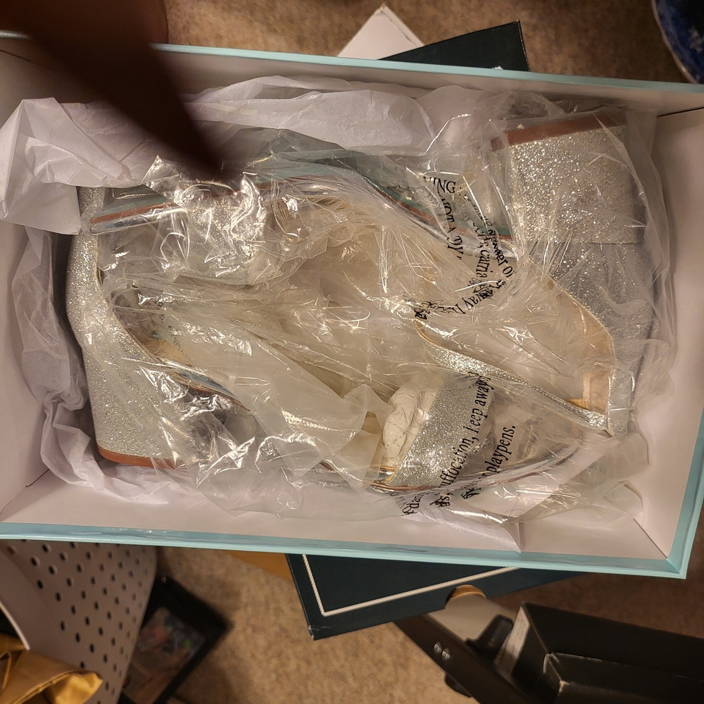 Betsey Johnson Blue Glitter Box